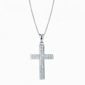 Real Effect Sparkling Cross Necklace
