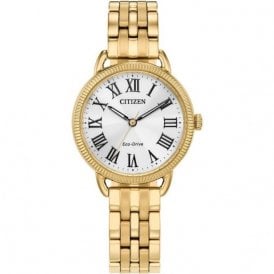 Classic Eco Drive Gold Tone Stainless Steel Watch EM1052-51A