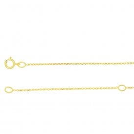 9ct Yellow Gold 20-22" Fine Rolo Chain
