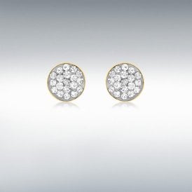 Sparkling Pave Disc Studs