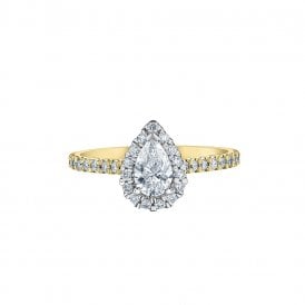 Lab Grown Diamond Pear Cut Cluster Ring