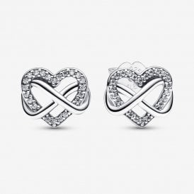 Pandora Sparkling Infinity Heart Earrings 292667C01