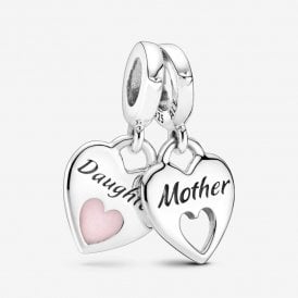 Pandora Double Heart Split Dangle Charm 799187C01