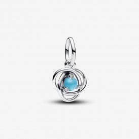 Pandora December Blue Eternity Circle Dangle Charm 793125C12