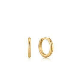 Ania Haie Gold Smooth Mini Huggie Hoop Earrings E035-14G