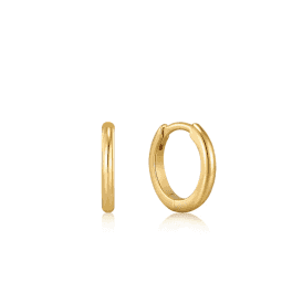 Ania Haie Gold Smooth Huggie Hoop Earrings E035-16G