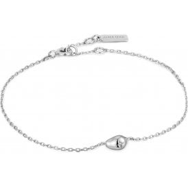 Ania Haie Silver Pebble Sparkle Chain Bracelet B043-04H