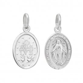 Silver Miraculous Medal Pendant