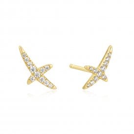 Ania Haie Gold Kiss Pavé Studs E057-02G