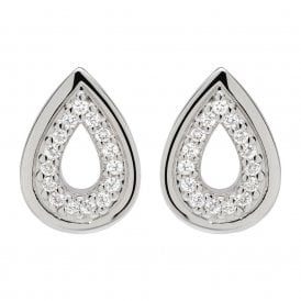 Unique & Co Sparkling Open Teardrop Stud Earrings ME-929