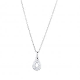 Unique & Co Sparkling Open Teardrop Necklace MK-929
