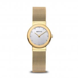 Bering Ladies Gold Plated Mesh Watch 10126-334