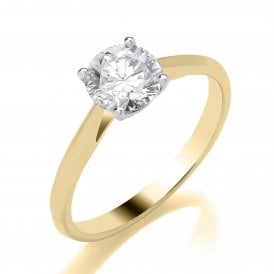 Gold Lab Grown Diamond 0.50CT Solitaire Ring