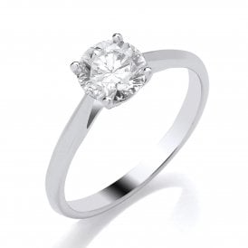 White Gold Lab Grown Diamond 0.50CT Solitaire Ring