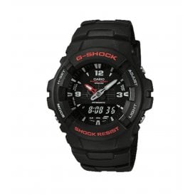 G-Shock Black and Red Watch G-100-1BVMUR
