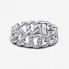 Pandora Pavé Cuban Chain Ring 193557C01