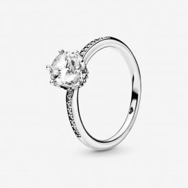 Pandora Clear Sparkling Crown Solitaire Ring 198289CZ