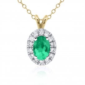 Diamond & Emerald Pendant