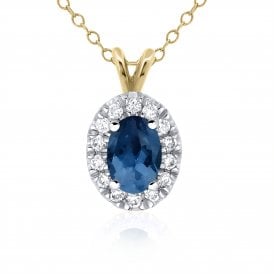 Diamond & Sapphire Pendant