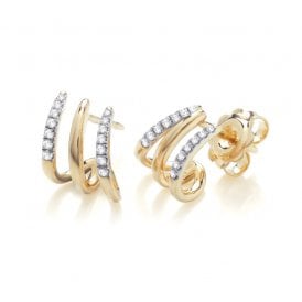 Fancy Diamond Huggie Earrings
