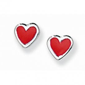 The Kids Red Heart Earrings SE385B