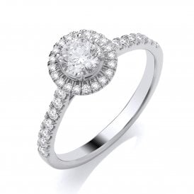 Halo Cluster Lab Grown Diamond Ring