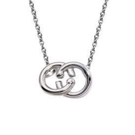 Unique & Co Silver Open Circle Pendant MK-953