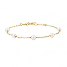 Ania Haie Gold Pearl Station Bracelet B065-01G