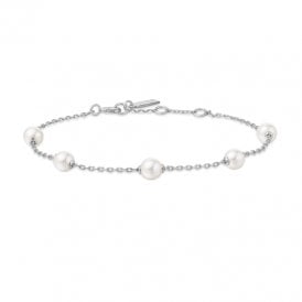 Ania Haie Silver Pearl Station Bracelet B065-01H