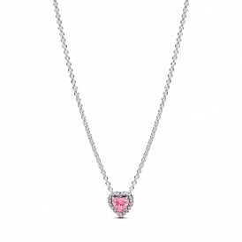 Pandora Pink Elevated Heart Necklace 398425C02-45