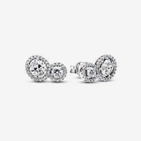Pandora Embracing Halo Stud Earrings 293774C01