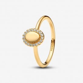 Pandora Engravable Oval Halo Ring 163800C01