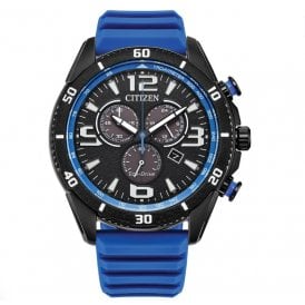 Citizen Sport Chronograph Blue Silicone Watch AT2586-05E