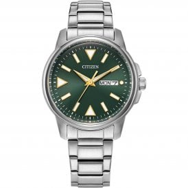 Citizen Sport Stainless Steel Green Dial Watch BM8180-71W