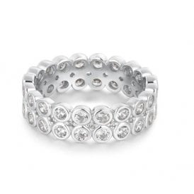 Ania Haie Silver Double Row Bezel Ring R058-08H