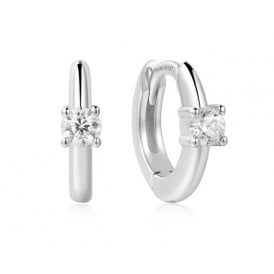 Ania Haie Silver Solitaire Cubic Zirconia Mini Earrings E061-03H