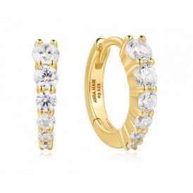 Ania Haie Gold Gradient Pavé Huggies Earrings E061-06G