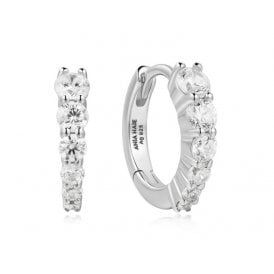 Ania Haie Silver Gradient Pavé Huggies Earrings E061-06H