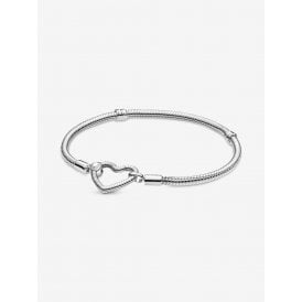 Pandora Heart Closure Snake Chain Bracelet 599539C00-21