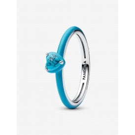 52-TURQ COLOUR HEART RING