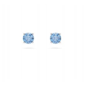 Swarovski Stilla Round Cut Blue Crystal Stud Earrings 5734250