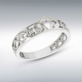 Ibb Sterling Silver Claddagh Band Ring 8.82.0189