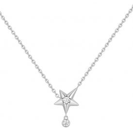 Ania Haie Silver Sparkling Star Drop Necklace N066-04H