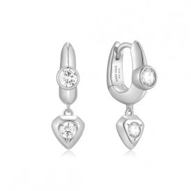 Ania Haie Silver U-Shaped Drop Huggie Hoop Earrings E067-07H