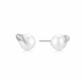 Ania Haie Silver Pearl Claw Stud Earrings E069-01H