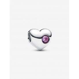 Pandora Engravable February Birthstone Heart Charm 794161C02