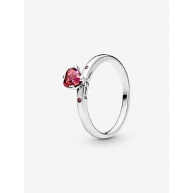 Pandora Sparkling Red Heart Ring 196574CZRMX-56