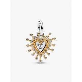Pandora Radiant Heart Double Dangle Charm 764141C01