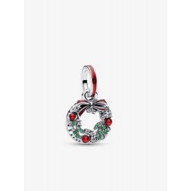 Pandora Holiday Wreath Double Dangle Charm 794238C01
