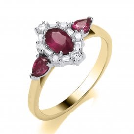Andre Mich Ruby Oval Cut Ring R5156-64R Y 9
